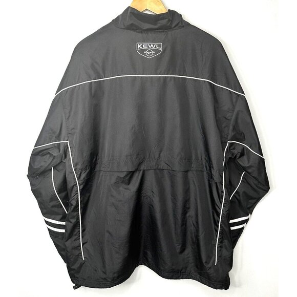 Kewl Mens Windbreaker Sports Jacket Hockey Full Zip Lined Vented Black Size XXL - Picture 2 of 16